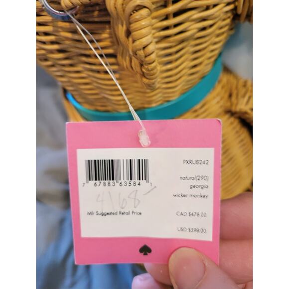 KATE SPADE Limited Edition “Georgia” Wicker Monkey Bag - Picture 7 of 16